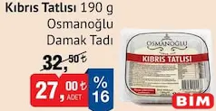OSMANOĞLU DAMAK TADI KIBRIS TATLISI 190 G fiyat ve kampanya bilgisi